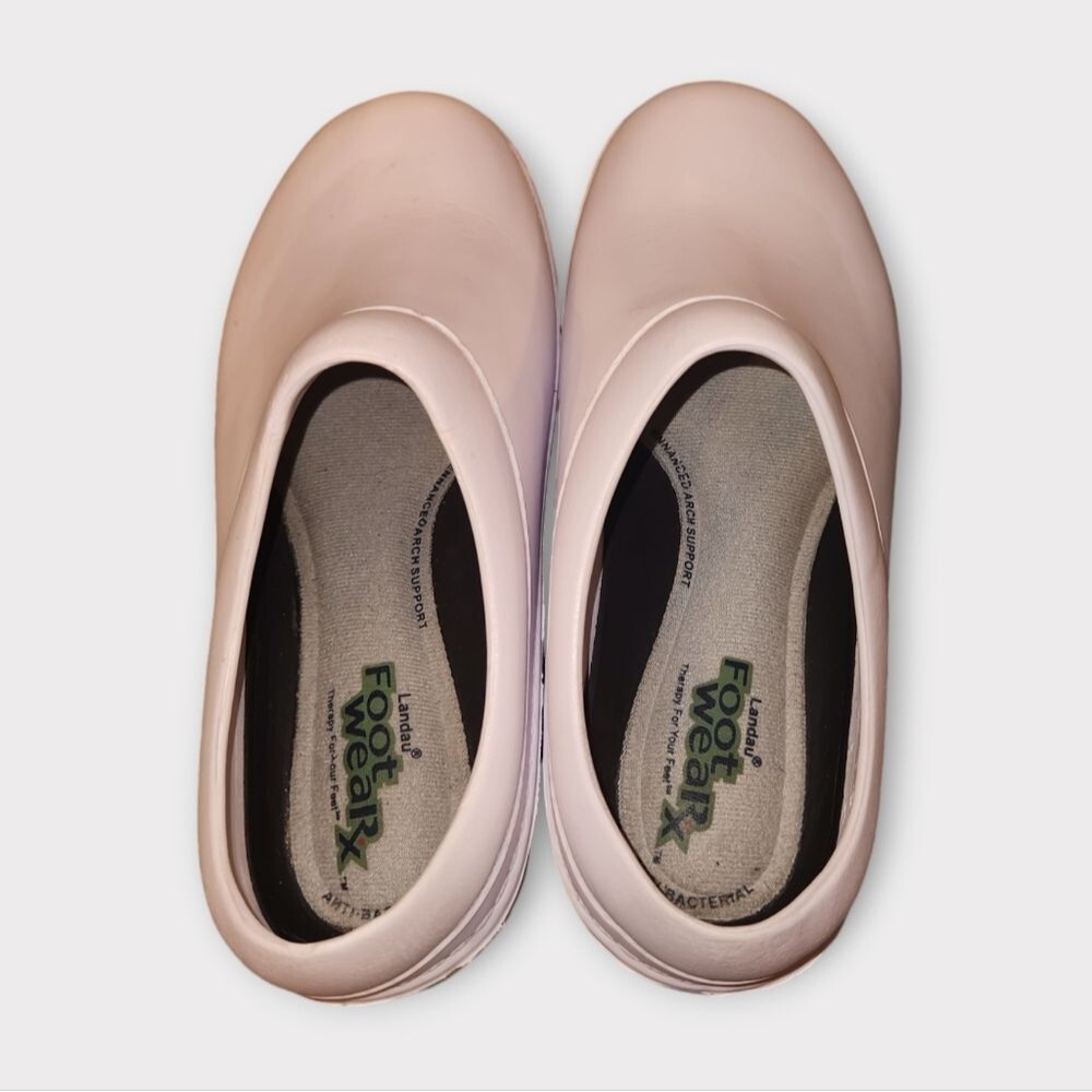 Landau Non Slip Nursing Clogs in White 7 - Picture 3 of 6